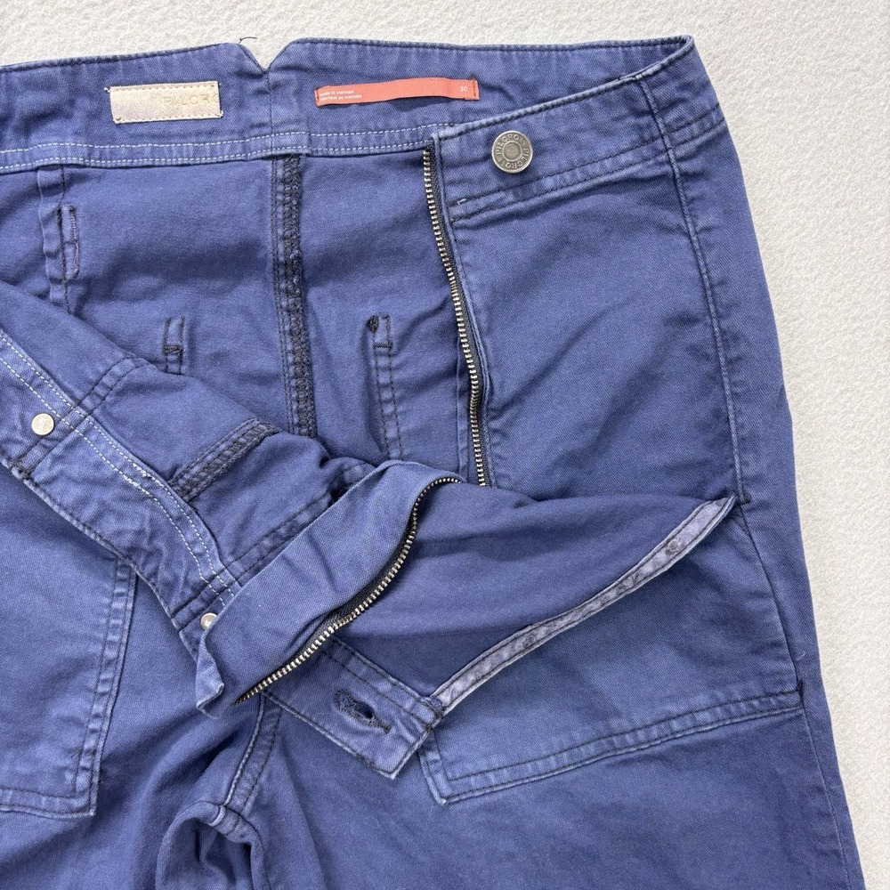 Pilcro Pants Womens Sz 30 Wide Leg Buckle Back Blue Hippie Boho Stretch Hipster - Picture 9 of 13